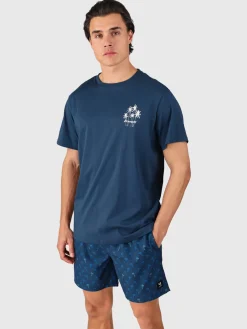 Clearance Brunotti Baye Heren T-shirt | Night Blue NightBlue