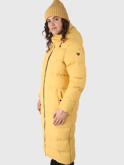 New Brunotti Bigsur Dames Lange Puffer Jas | Geel