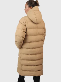 Sale Brunotti Bigsur Dames Lange Puffer Jas | Desert Beige