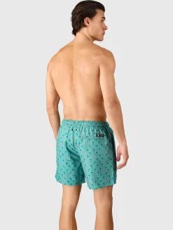 Sale Brunotti Cester-Mini Men Swim Shorts | Mini Palm Aqua Bottle Green