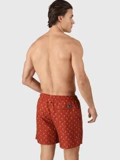 Discount Brunotti Cester-Mini Men Swim Shorts | Mini Palm Aqua Arabian Spice