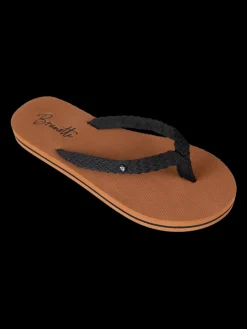 New Brunotti Chiara Jacquard Dames Flip Flops | Black