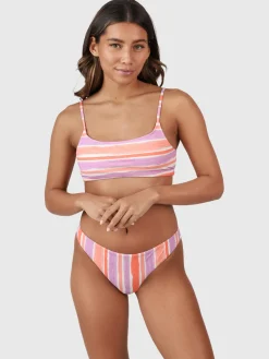Hot Brunotti Cruzanell Dames Bralette Bikini | Striped Snow