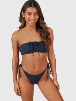 Hot Brunotti Elly-Rib Dames Bikini Broekje | Indigo Blue IndigoBlue