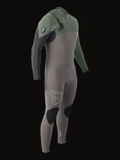 Outlet Brunotti Gravity Fullsuit 5/3 mm Heren Wetsuit | Grijs GrijsenGroen