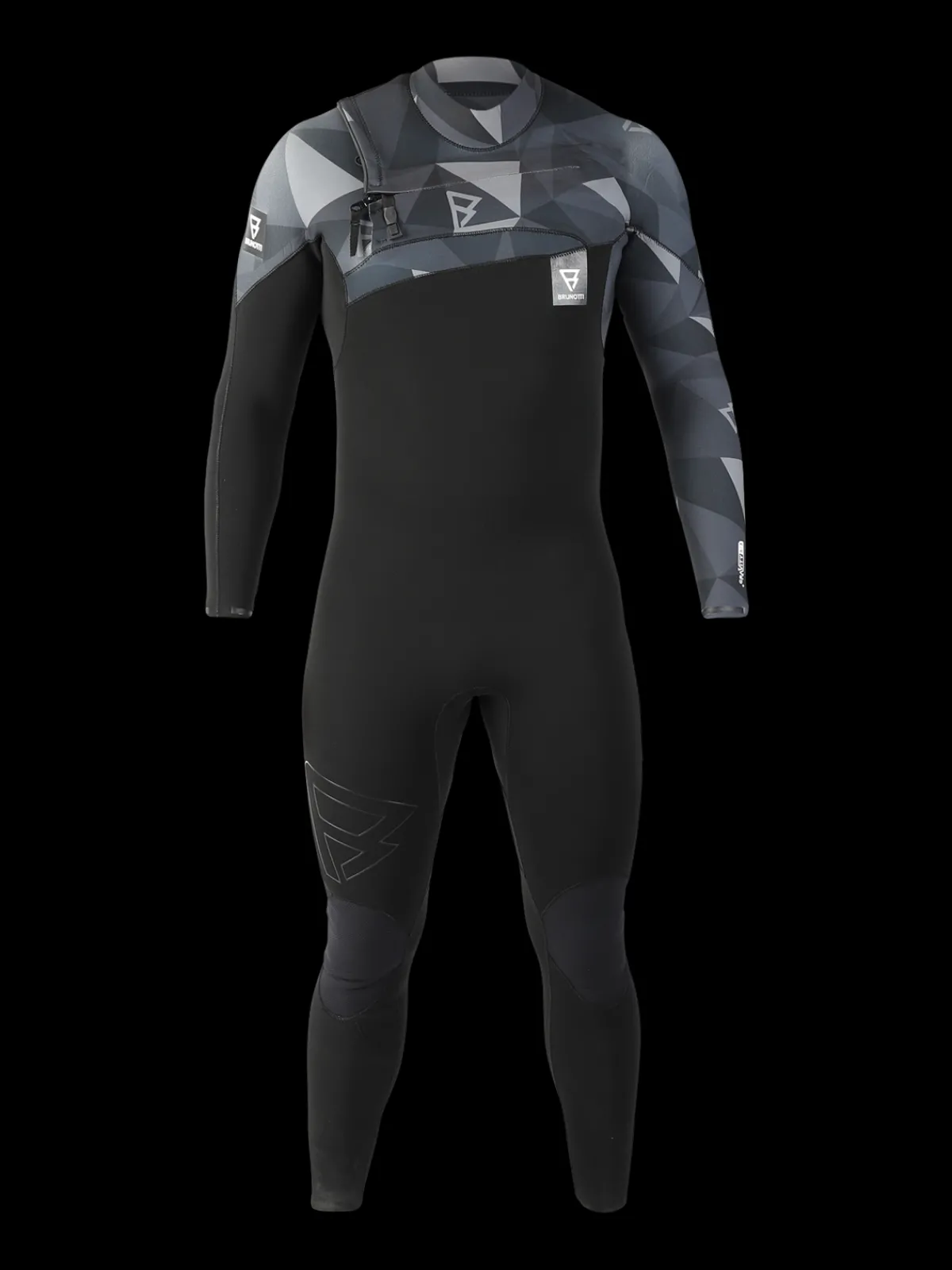 Online Brunotti Gravity Fullsuit 5/3mm Heren Wetsuit | Zwart + Grijs ZwartenGrijs