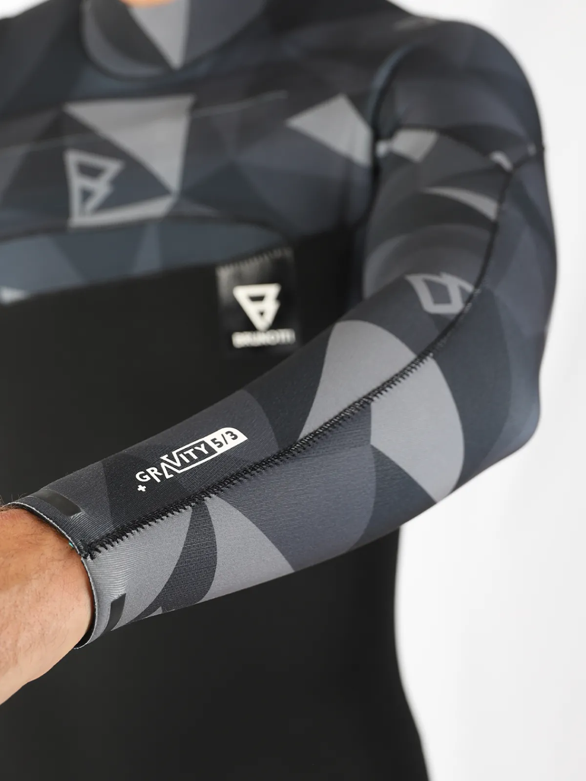 Online Brunotti Gravity Fullsuit 5/3mm Heren Wetsuit | Zwart + Grijs ZwartenGrijs