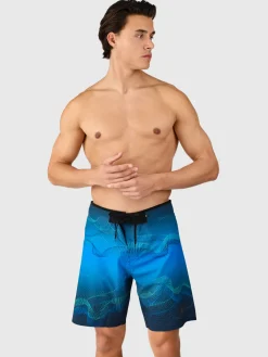 Online Brunotti Gulfshore Heren Boardshorts | Neon Blauw NeonBlue