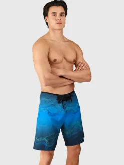 Online Brunotti Gulfshore Heren Boardshorts | Neon Blauw NeonBlue