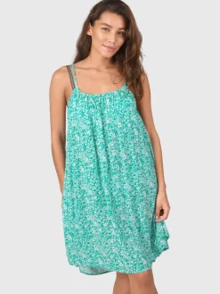 Outlet Brunotti Isla-Ditsy Dames Jurk | Groen