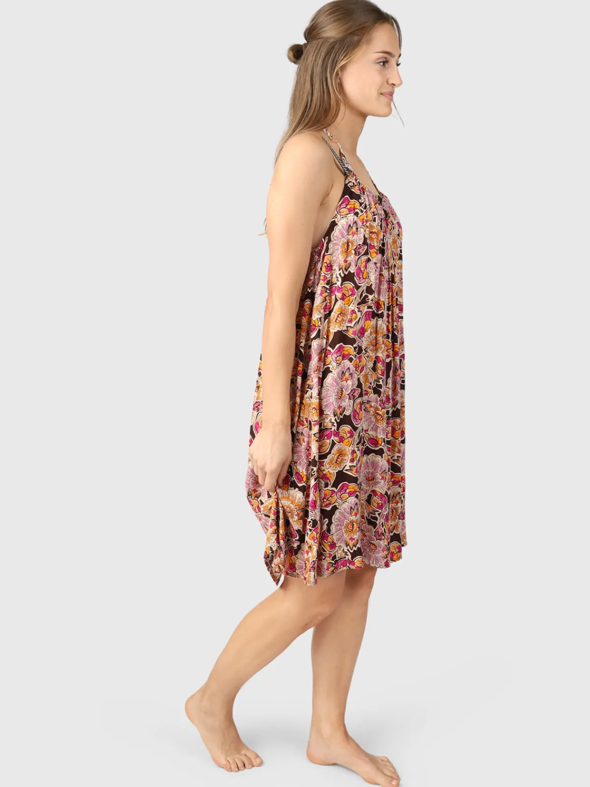 Sale Brunotti Isla-Sakai Dames Jurk | Multi Color Bruin,OranjeenPink