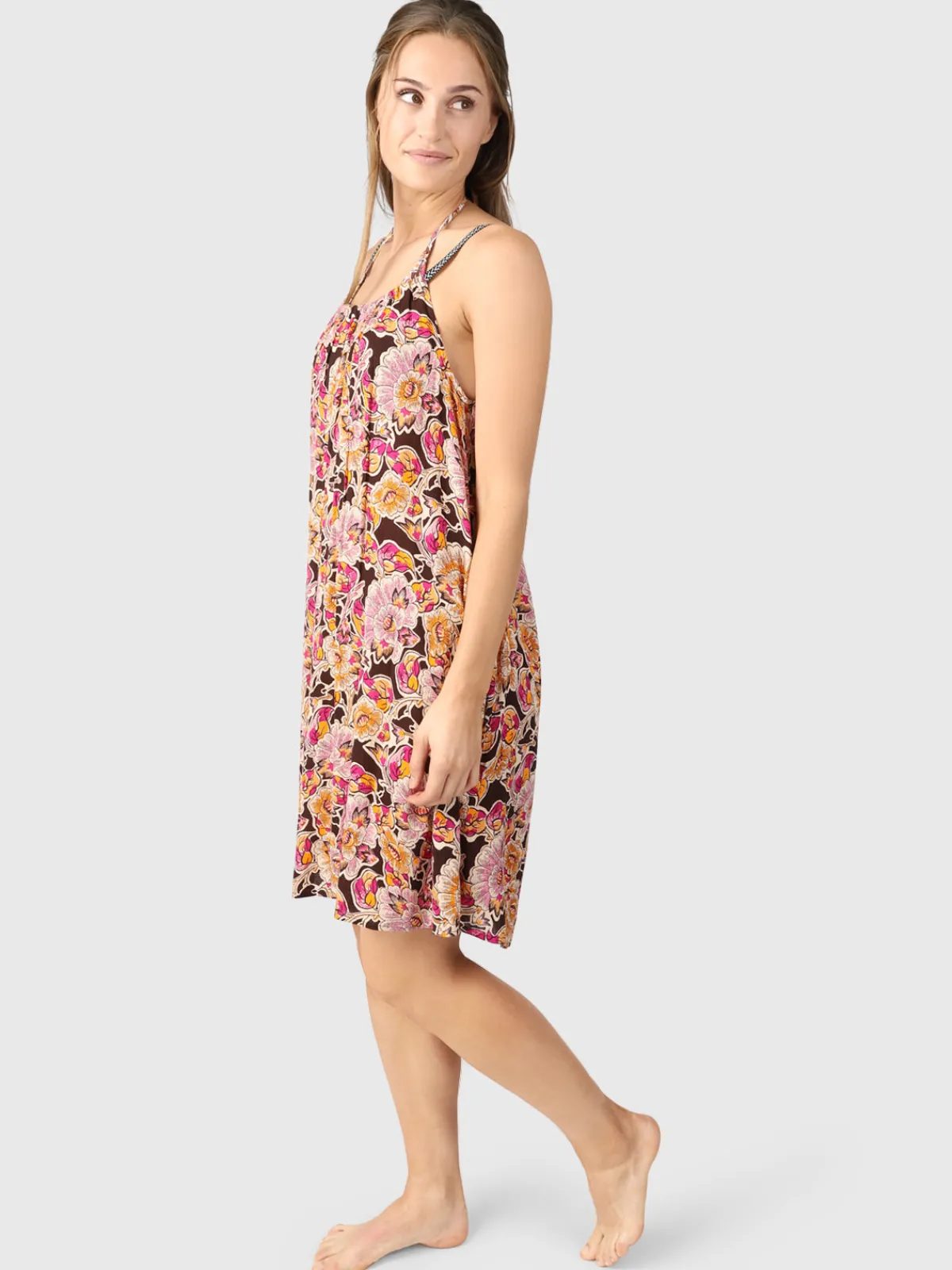 Sale Brunotti Isla-Sakai Dames Jurk | Multi Color Bruin,OranjeenPink