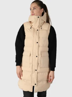 Hot Brunotti Kalani Dames Lange Puffer Bodywarmer | Wit