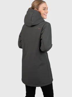 Discount Brunotti Melle Dames Lange Softshell Jas | Mud Green
