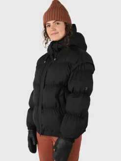 Outlet Brunotti Nikko Dames Puffer Ski Jas Oversized | Zwart