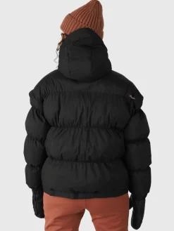 Outlet Brunotti Nikko Dames Puffer Ski Jas Oversized | Zwart