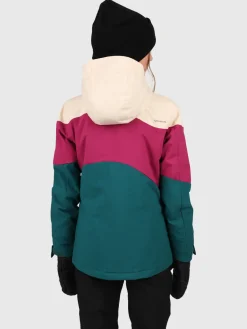 New Brunotti Phoenixy Meisjes Ski Jas | Evergreen PinkenBrownGreenenPink