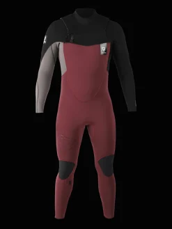 Clearance Brunotti Radiance Fullsuit 5/3 mm Heren Wetsuit | Rood RoodenZwart