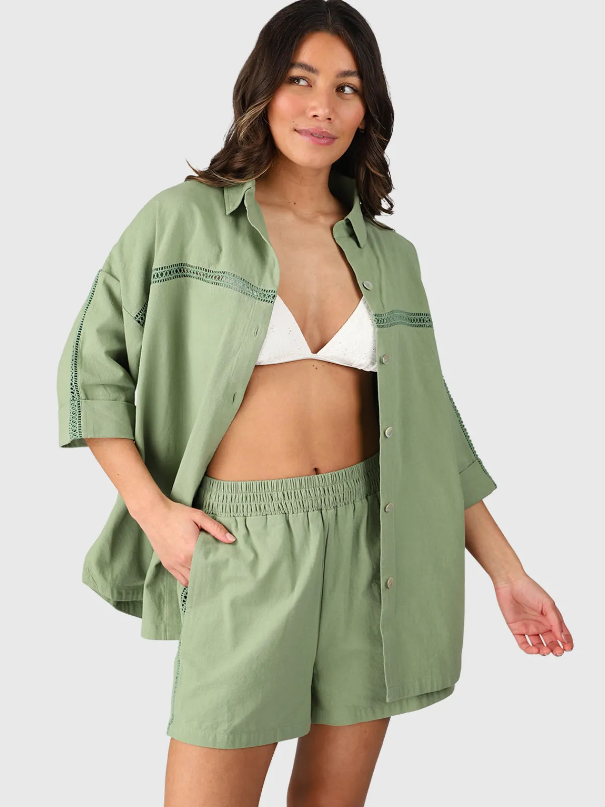 Hot Brunotti Riley Dames Blouse | Eucalyptus