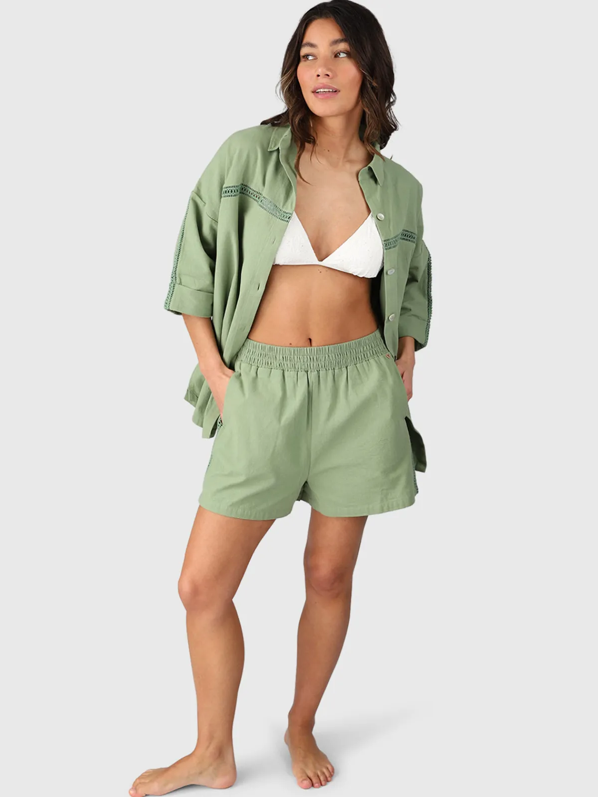 Hot Brunotti Riley Dames Blouse | Eucalyptus