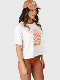 Hot Brunotti Saeda Dames Boxy T-shirt | Snow