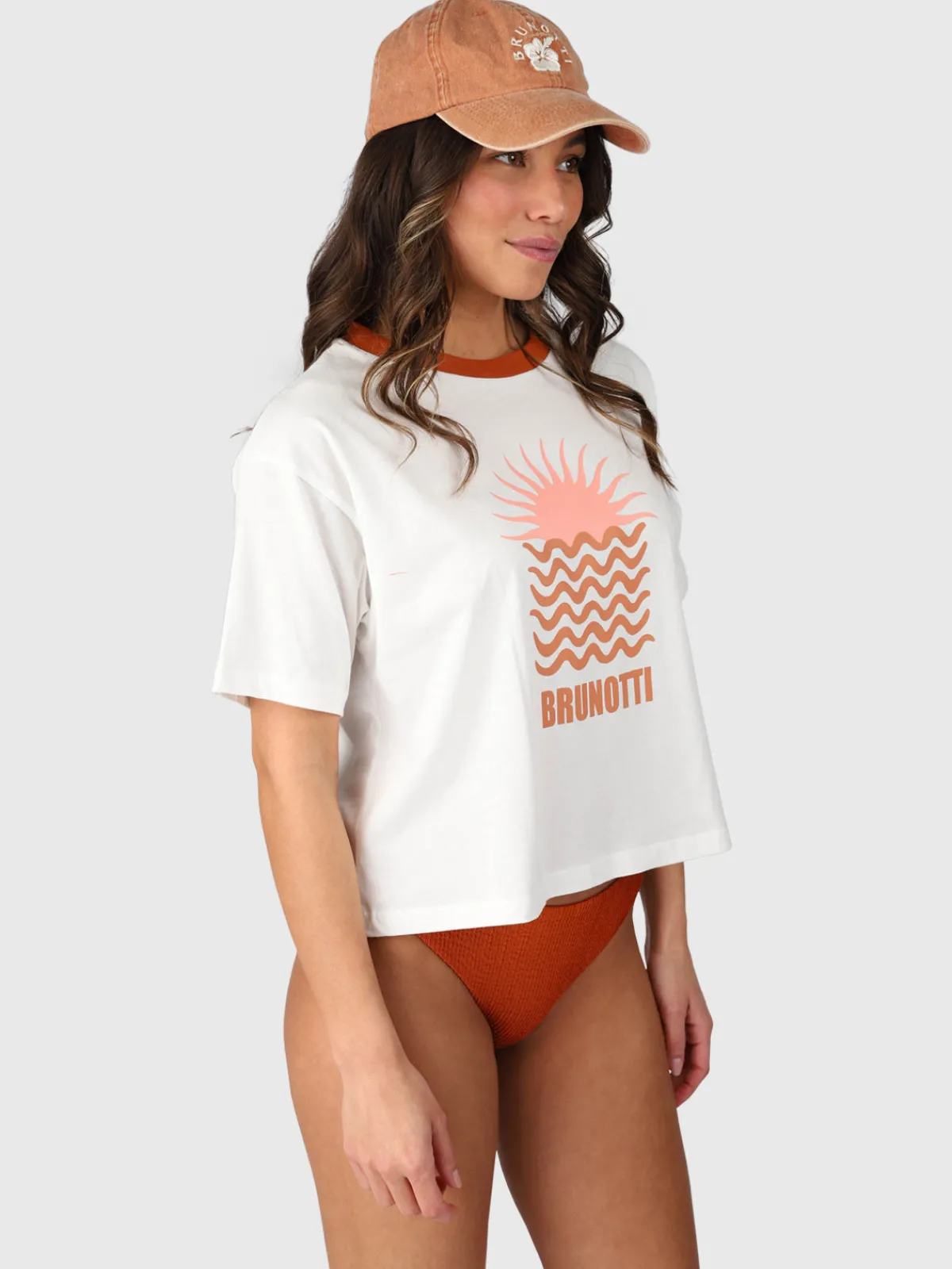 Hot Brunotti Saeda Dames Boxy T-shirt | Snow