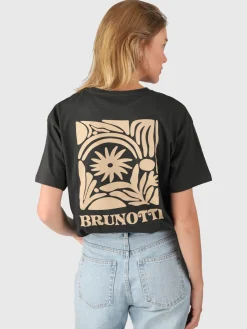 Fashion Brunotti Seaya-Swirl Dames T-shirt | Pirate Black