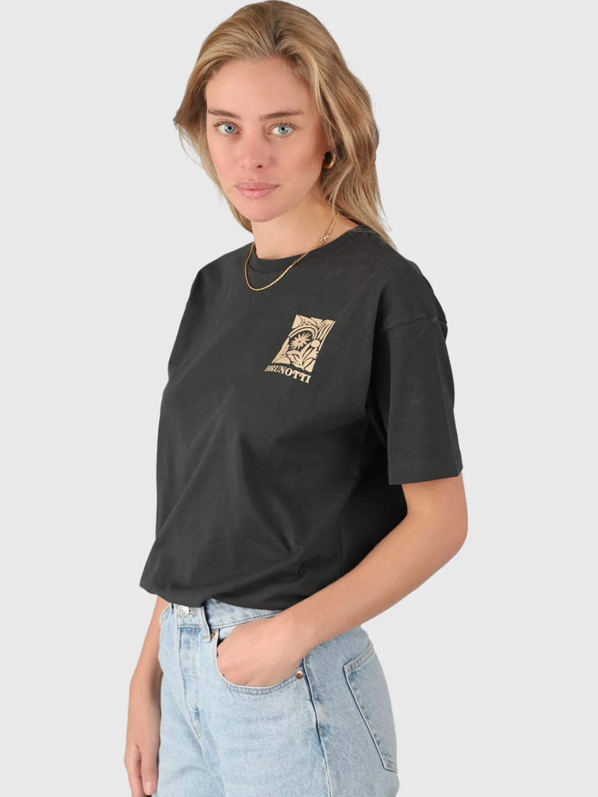 Fashion Brunotti Seaya-Swirl Dames T-shirt | Pirate Black