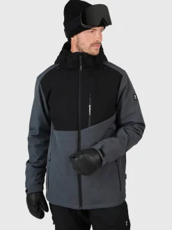 New Brunotti Twinstroke Heren Softshell Ski Jas | Dark Melee Grey