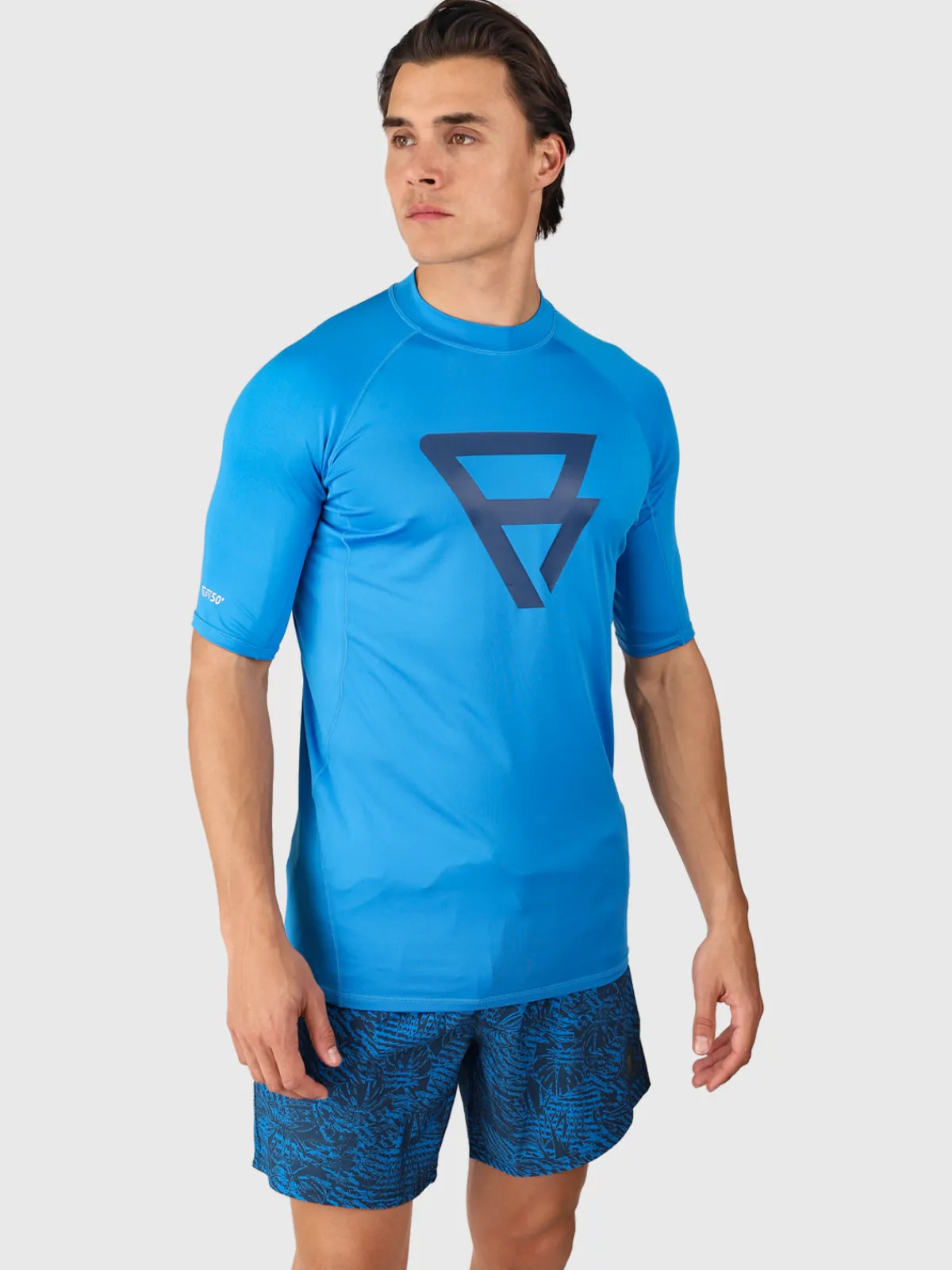 Fashion Brunotti Waveguard Heren Rashguard | Neon Blue NeonBlue