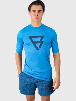 Fashion Brunotti Waveguard Heren Rashguard | Neon Blue NeonBlue