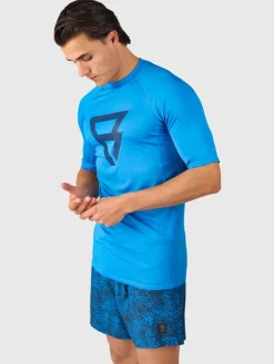 Fashion Brunotti Waveguard Heren Rashguard | Neon Blue NeonBlue