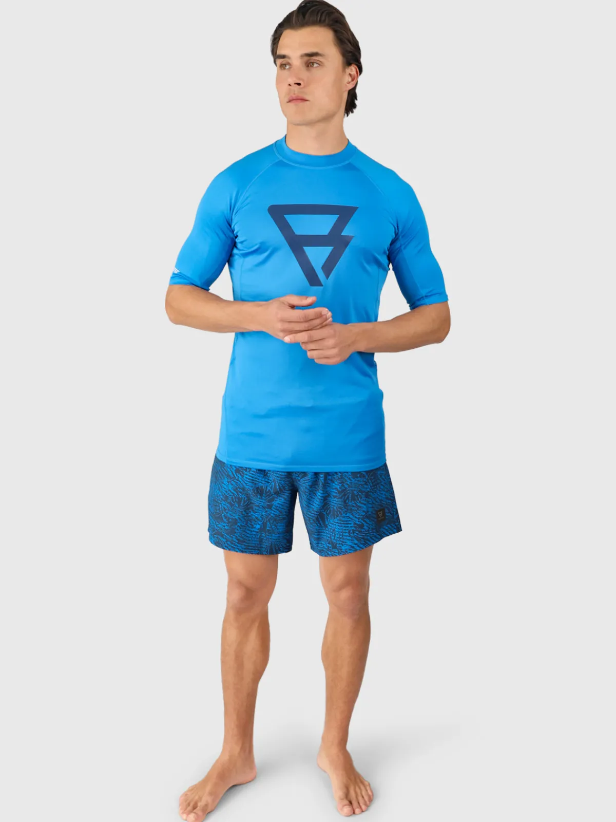 Fashion Brunotti Waveguard Heren Rashguard | Neon Blue NeonBlue